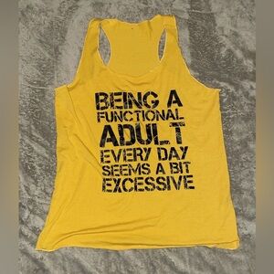 Yellow graphic tank top